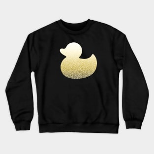 Ombre yellow and white swirls doodles duck toy Crewneck Sweatshirt